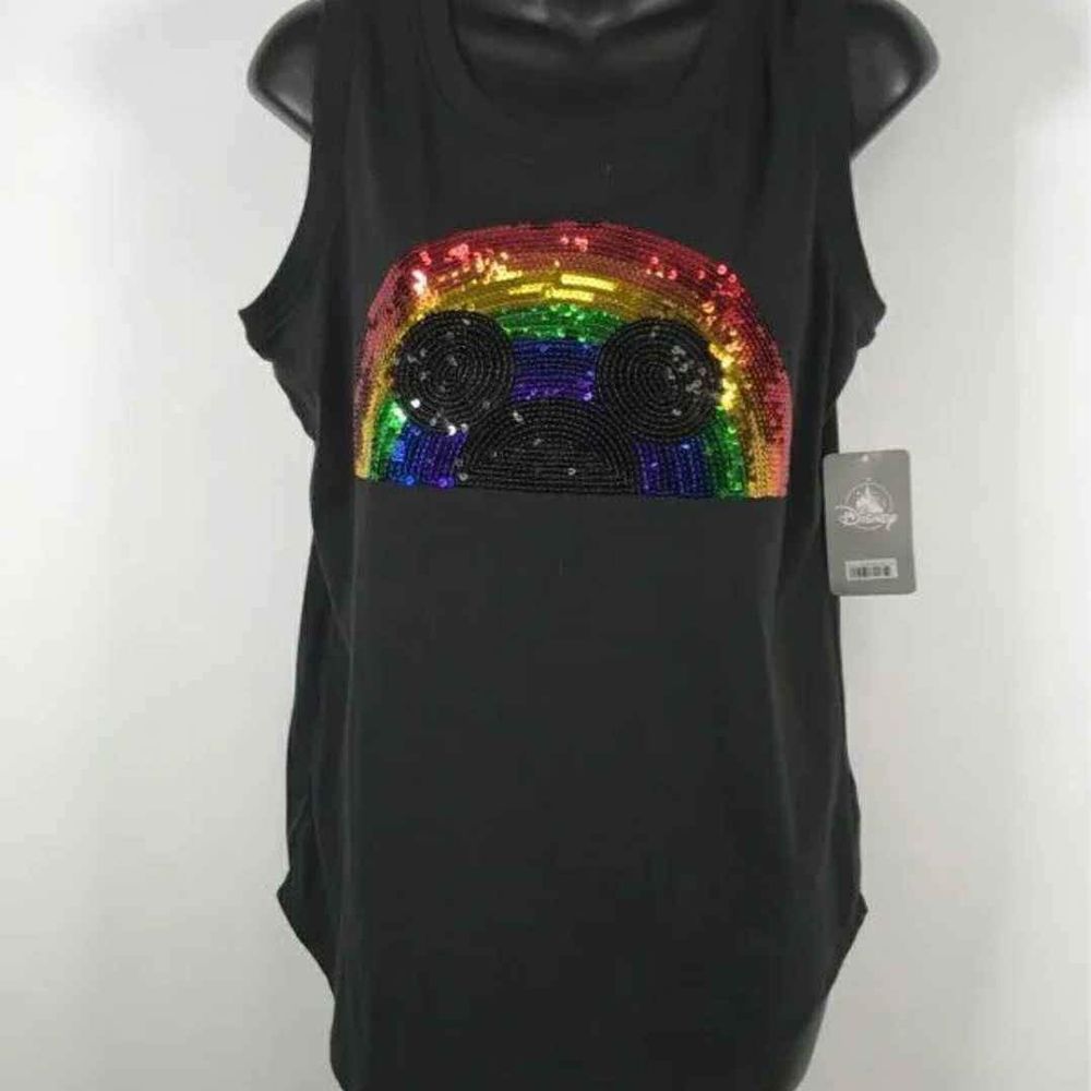 NEW DISNEY Black Sleeveless Pull-over Cotton Tank top Women - Size M -NWT